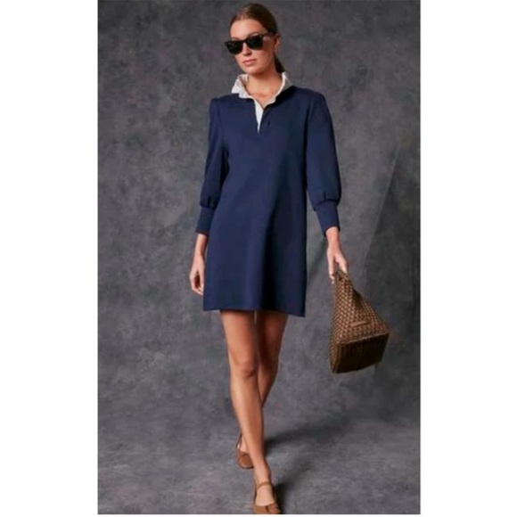 Pomander Place Tuckernuck Charolette Navy Terry Dress - Picture 2 of 5